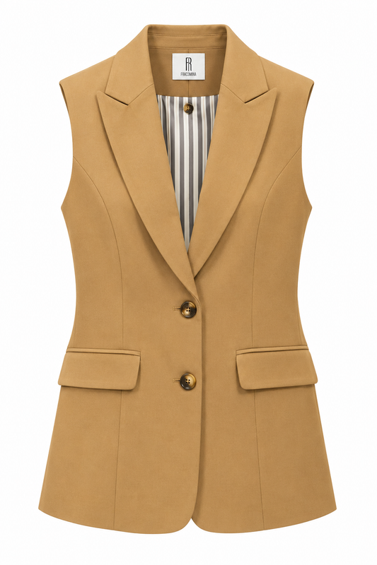 Gilet blazer cammello Fracomina