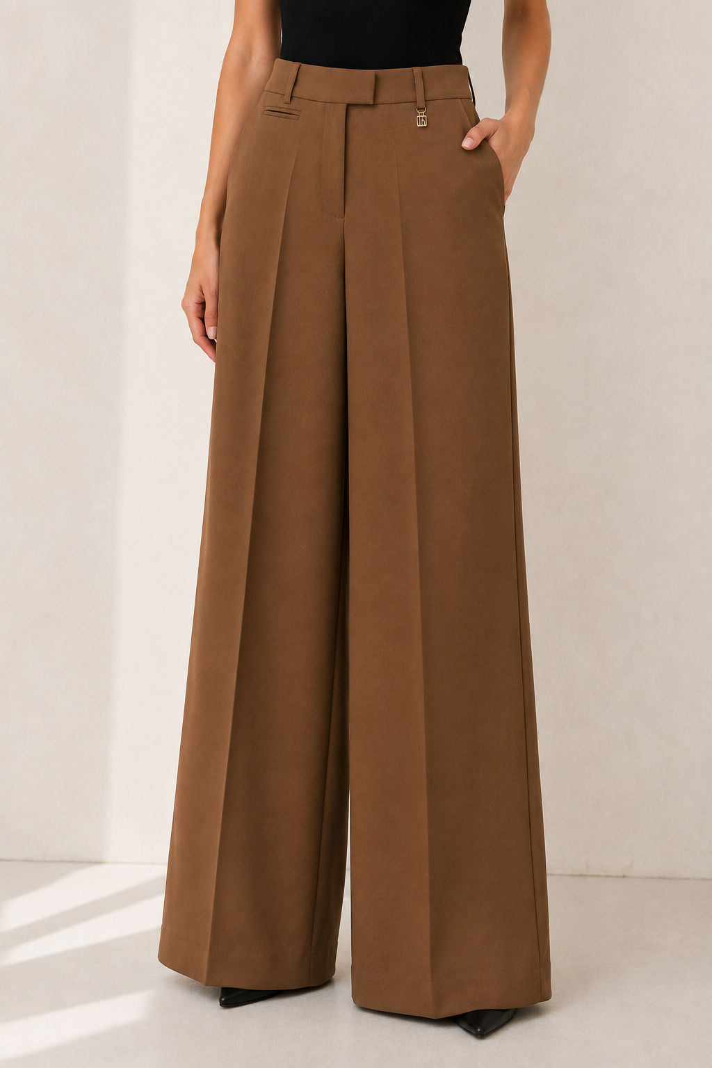 Pantalone flare coffee FRACOMINA