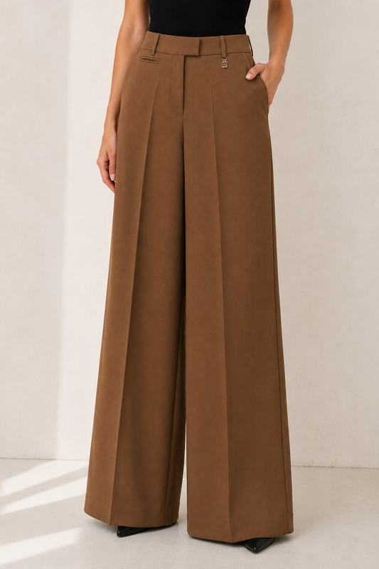 Pantalone flare coffee FRACOMINA