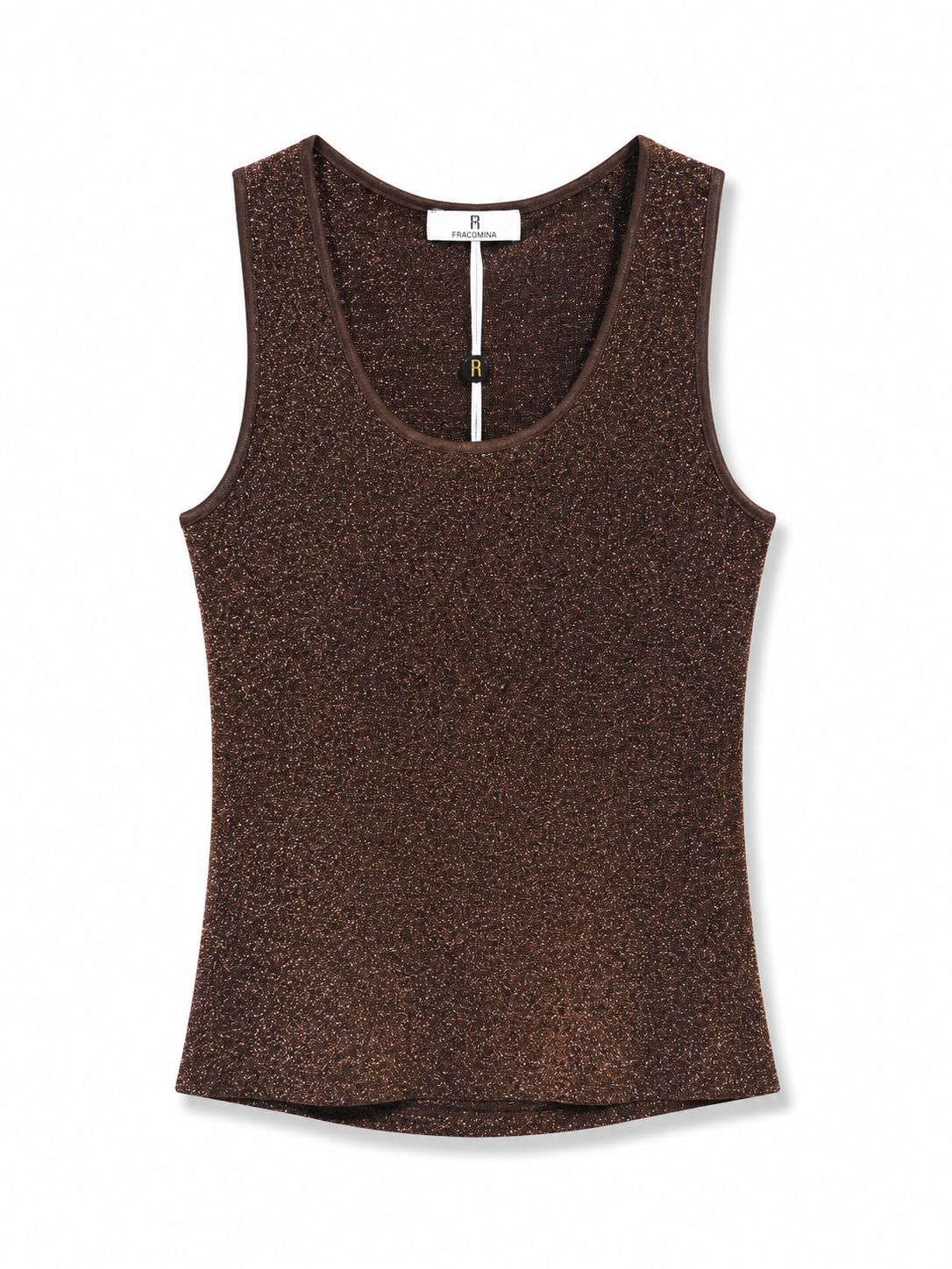TOP SLIM FIT BRONZE LUREX DI FRACOMINA