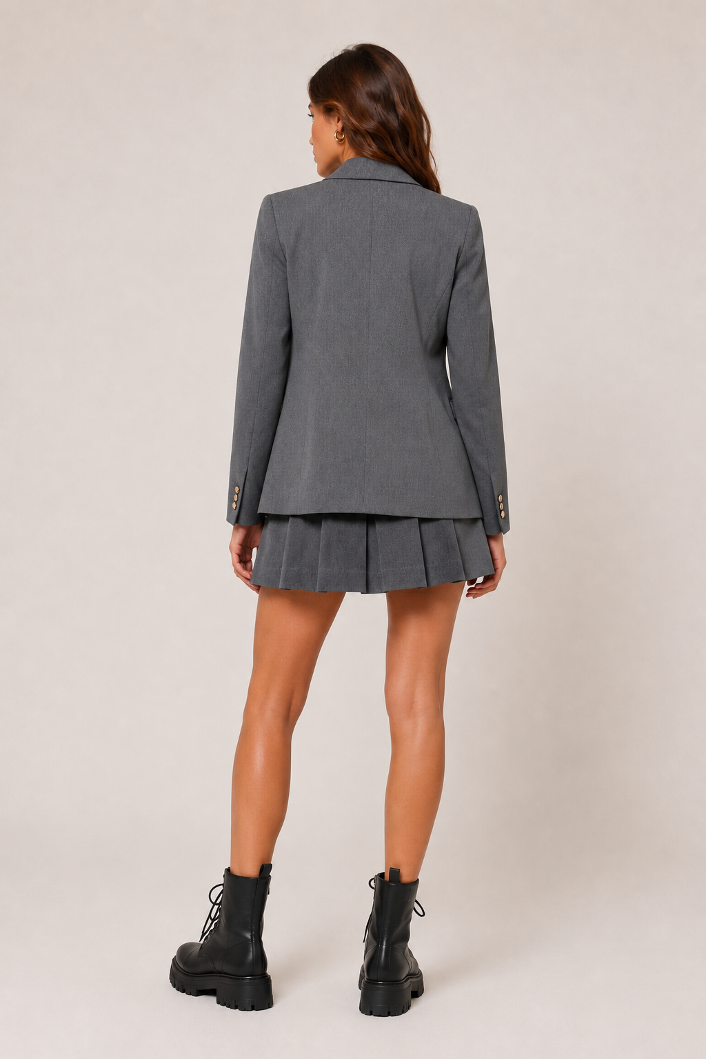 Giacca blazer lunga Fracomina – Grigio Melange