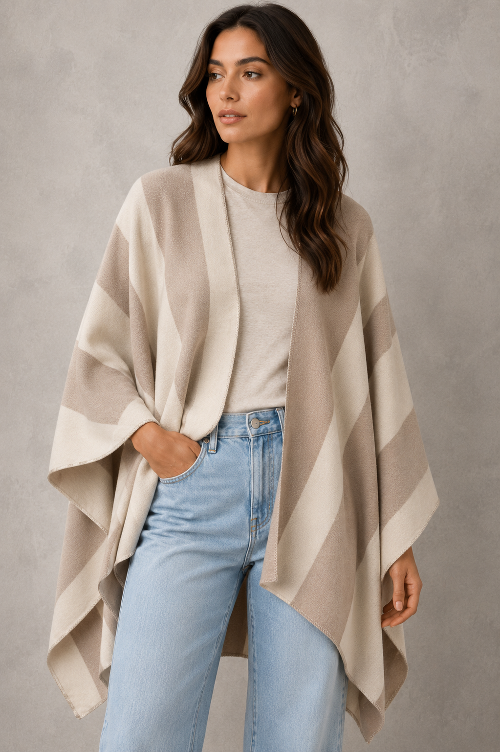 Poncho Fierra Beige GOA GOA