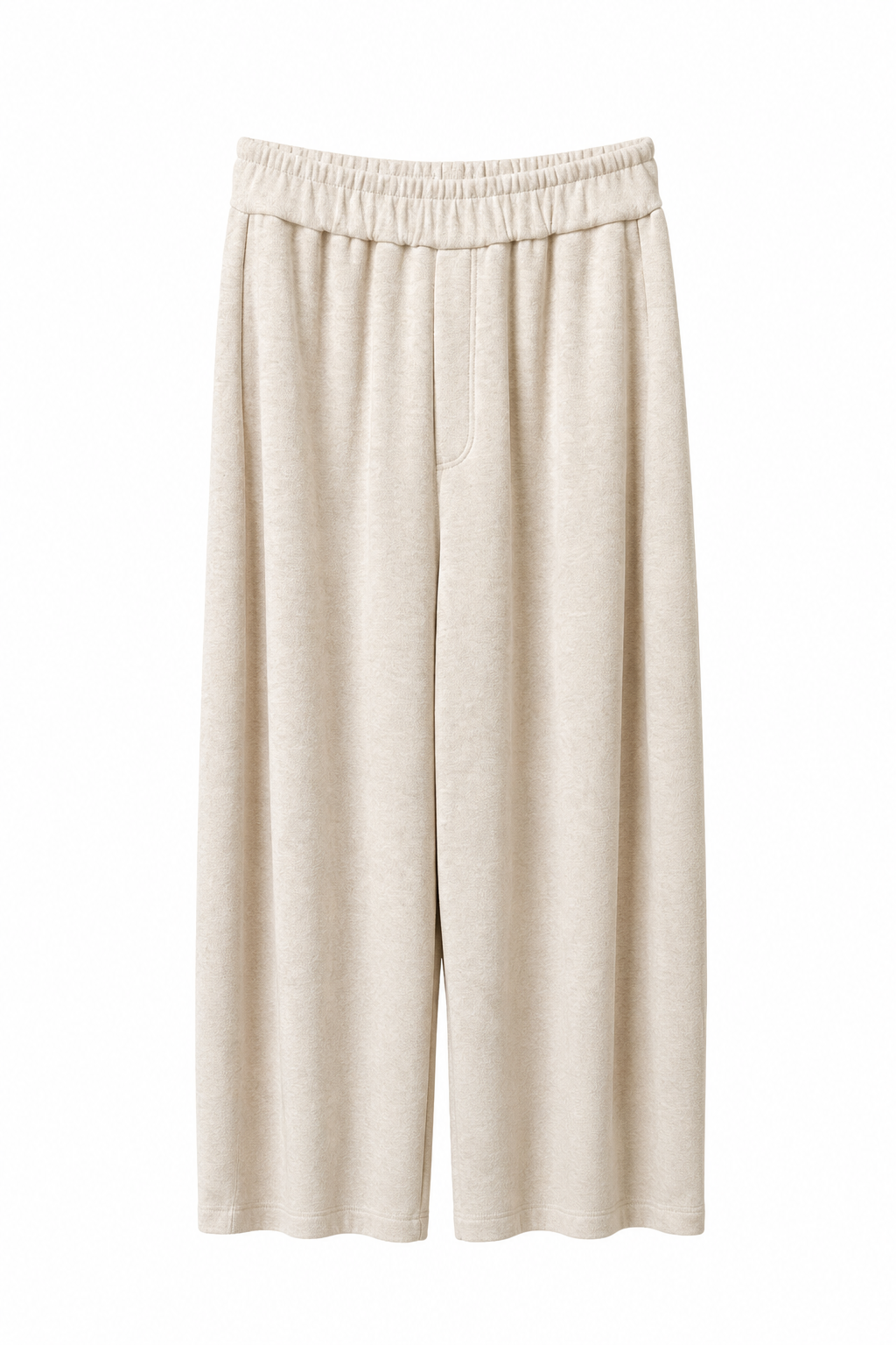 Pantalone palazzo in  felpa beige ELEH