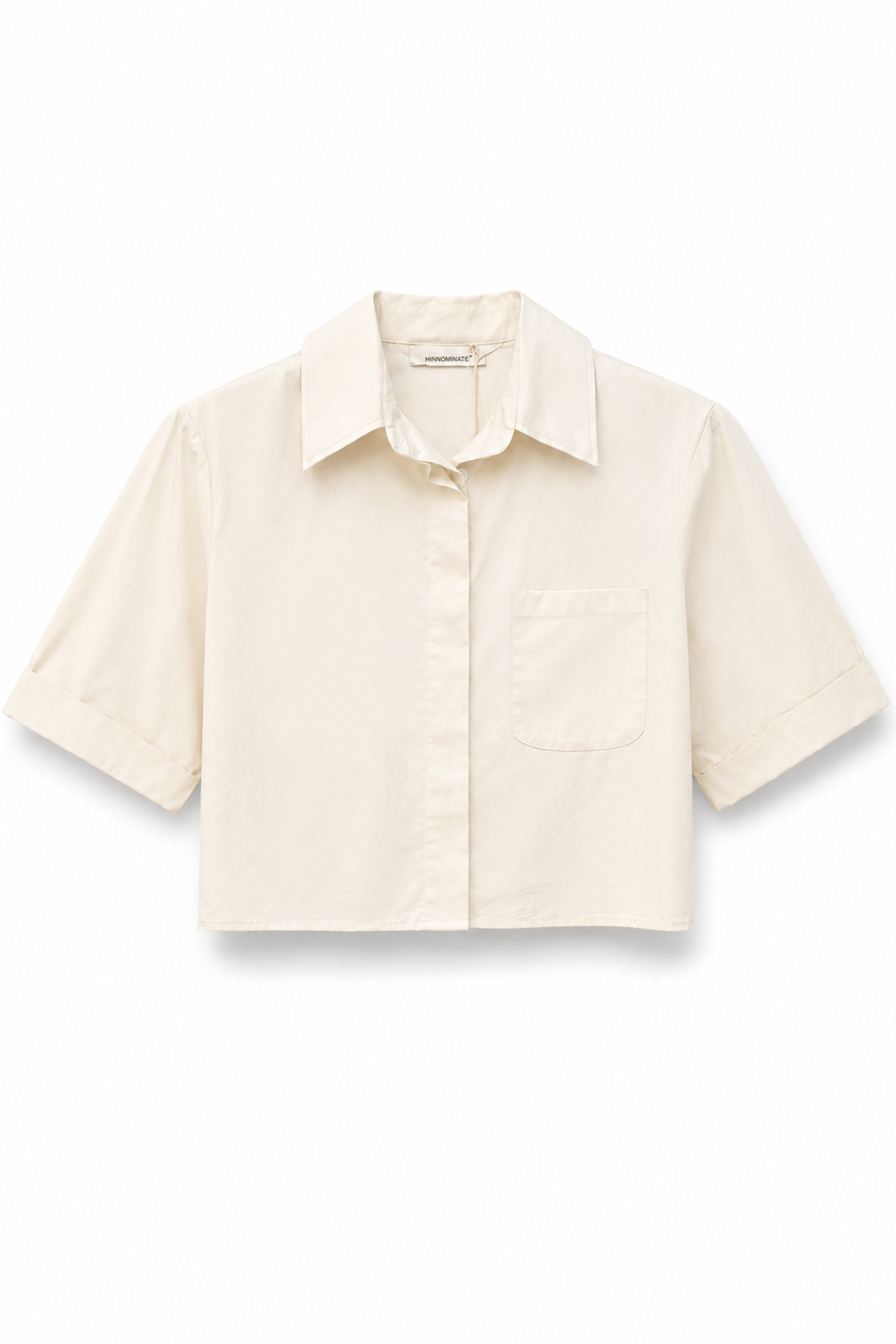 CAMICIA CROP IN COTONE BEIGE INNOMINATE