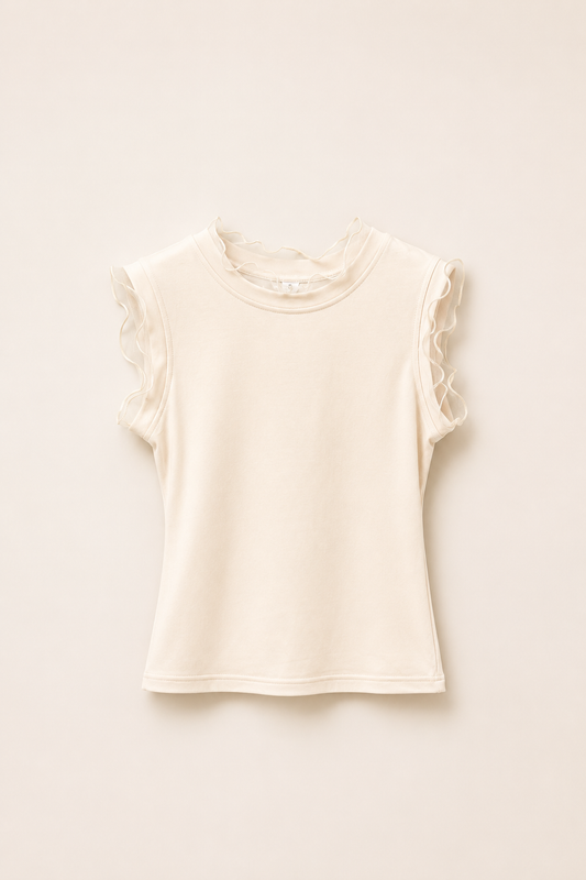Top Rouches Fracomina – Bianco Panna