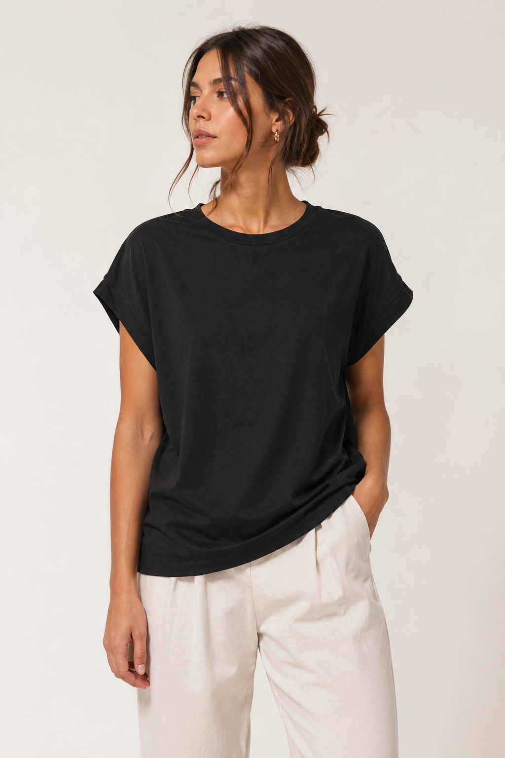 T-shirt in Viscosa Hinnominate – Nera