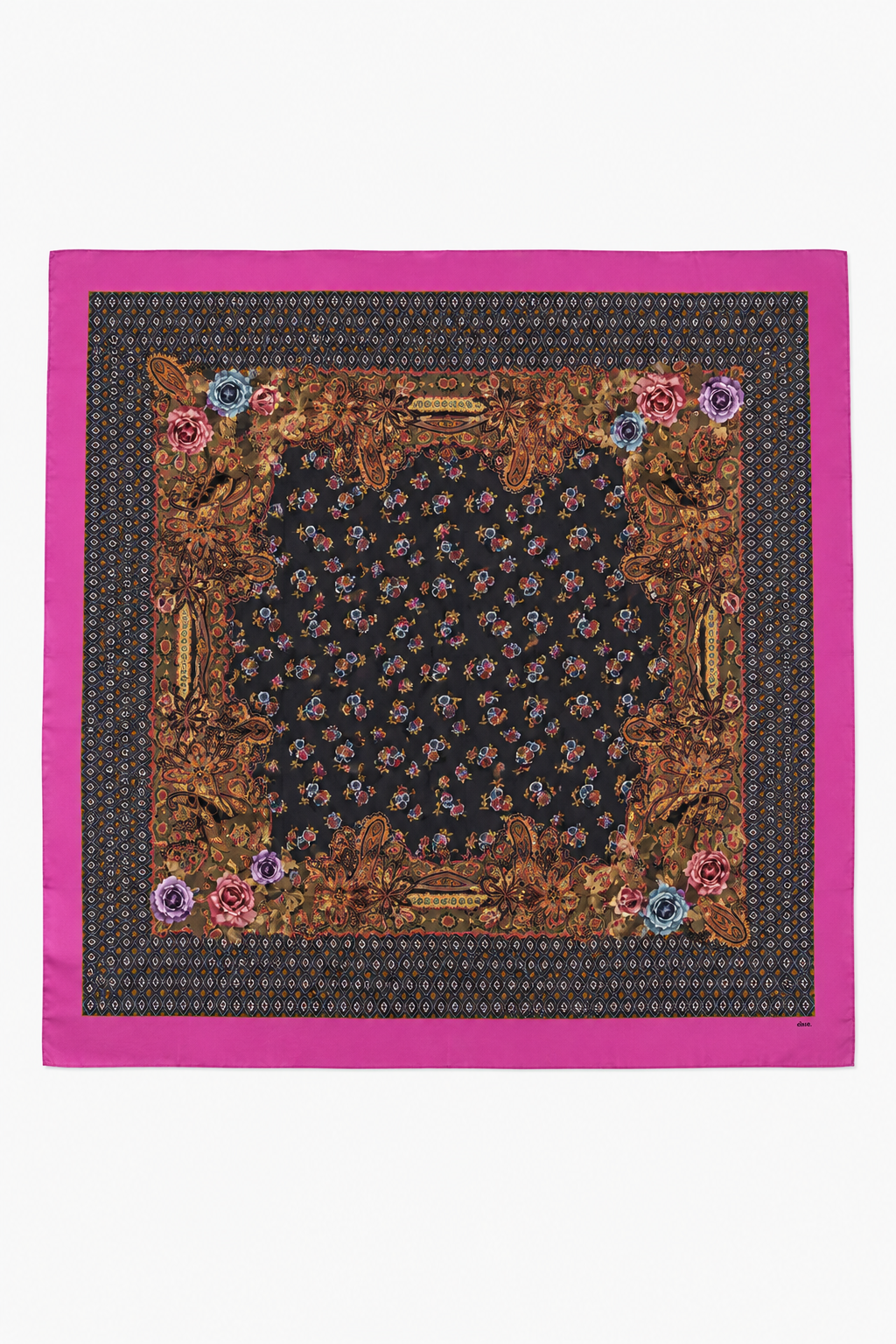 Foulard Fantasia Paisley & Rose – Dixie