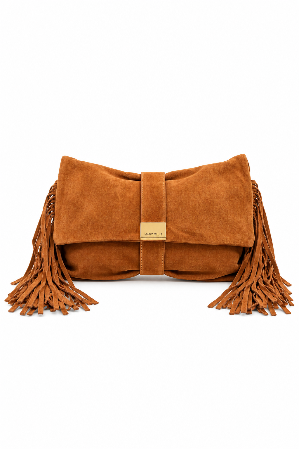 Borsa Marc Ellis Peonia in pelle scamosciata – Tan