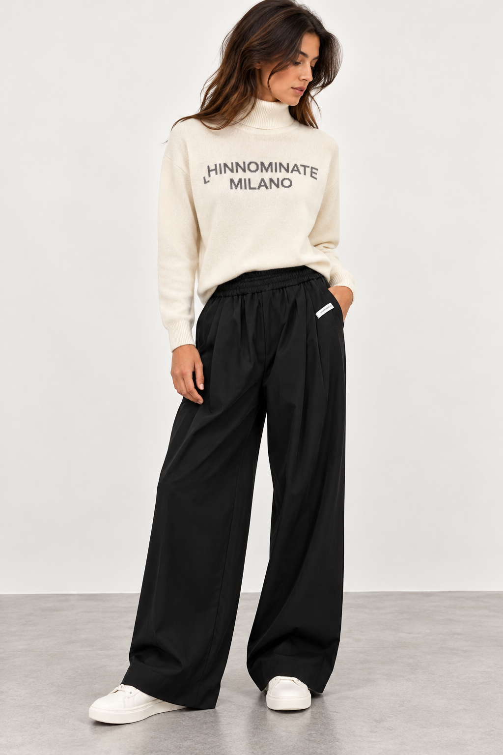 Pantalone in cotone nero HINNOMINATE