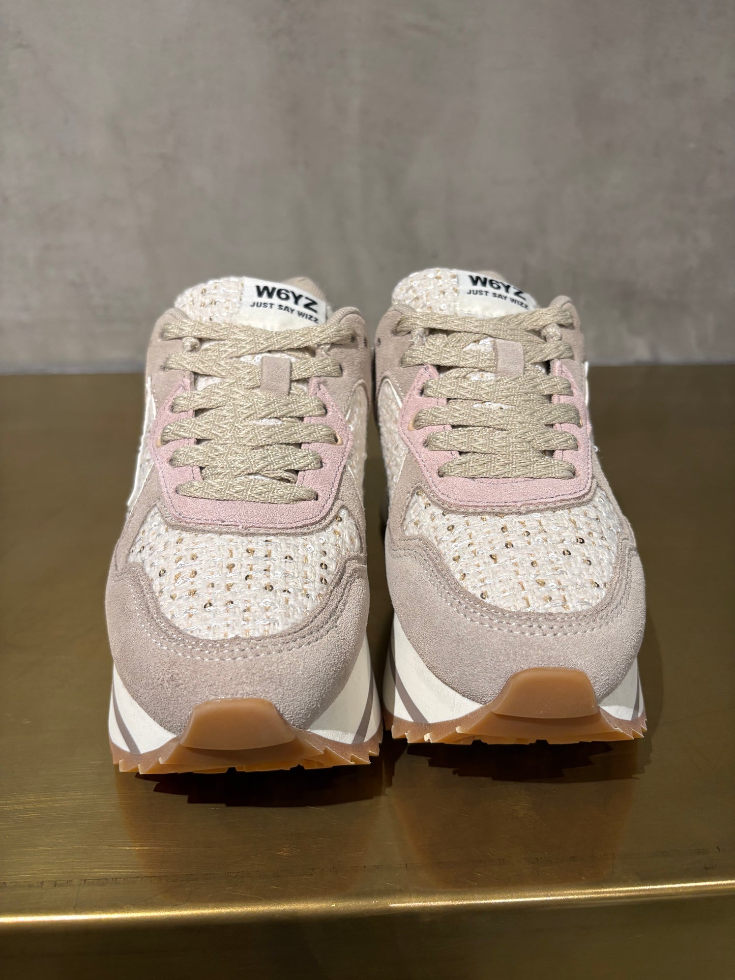 SNEAKERS  W6YZ PLATFORRM BEIGE TWEED