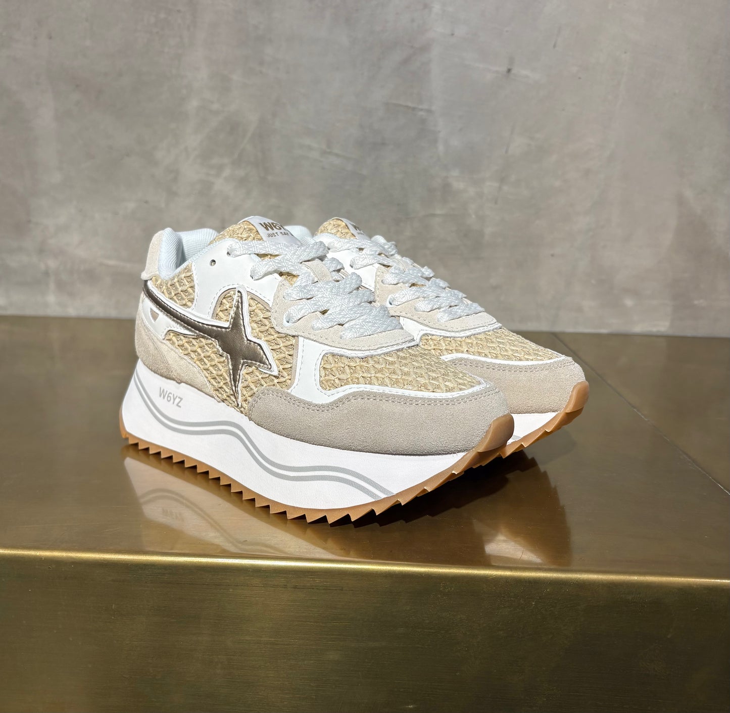 SNEAKERS PLATFORM RAFIA CIPRIA WHITE