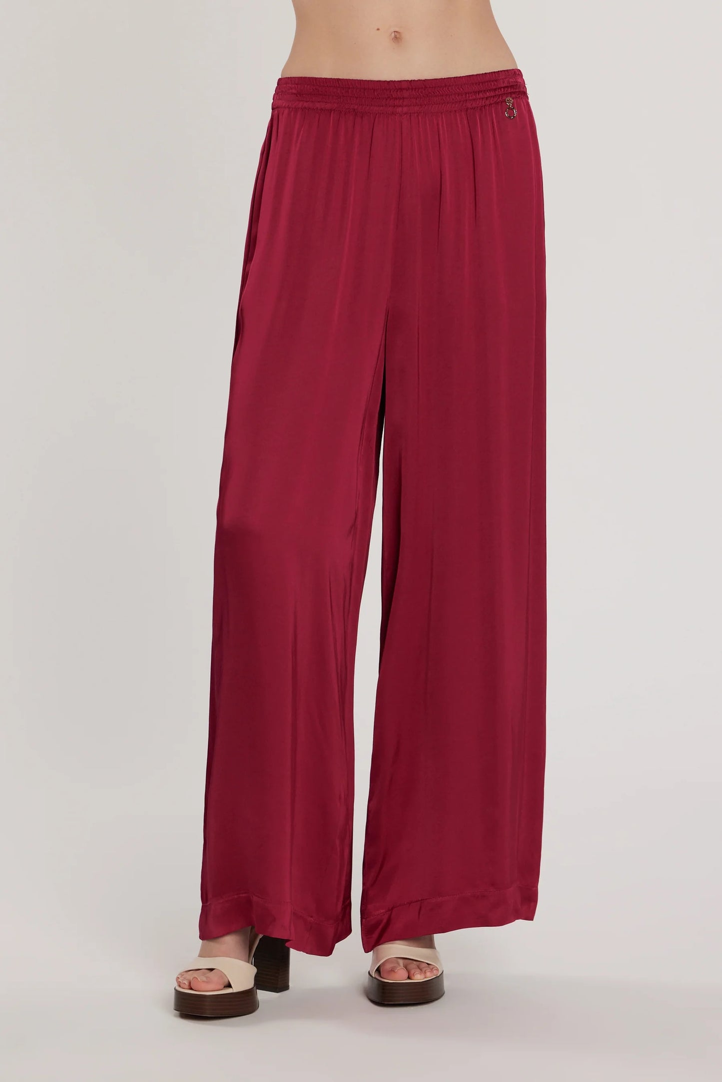 Pantalone MAURICES vita alta con elastico più tasche palazzo