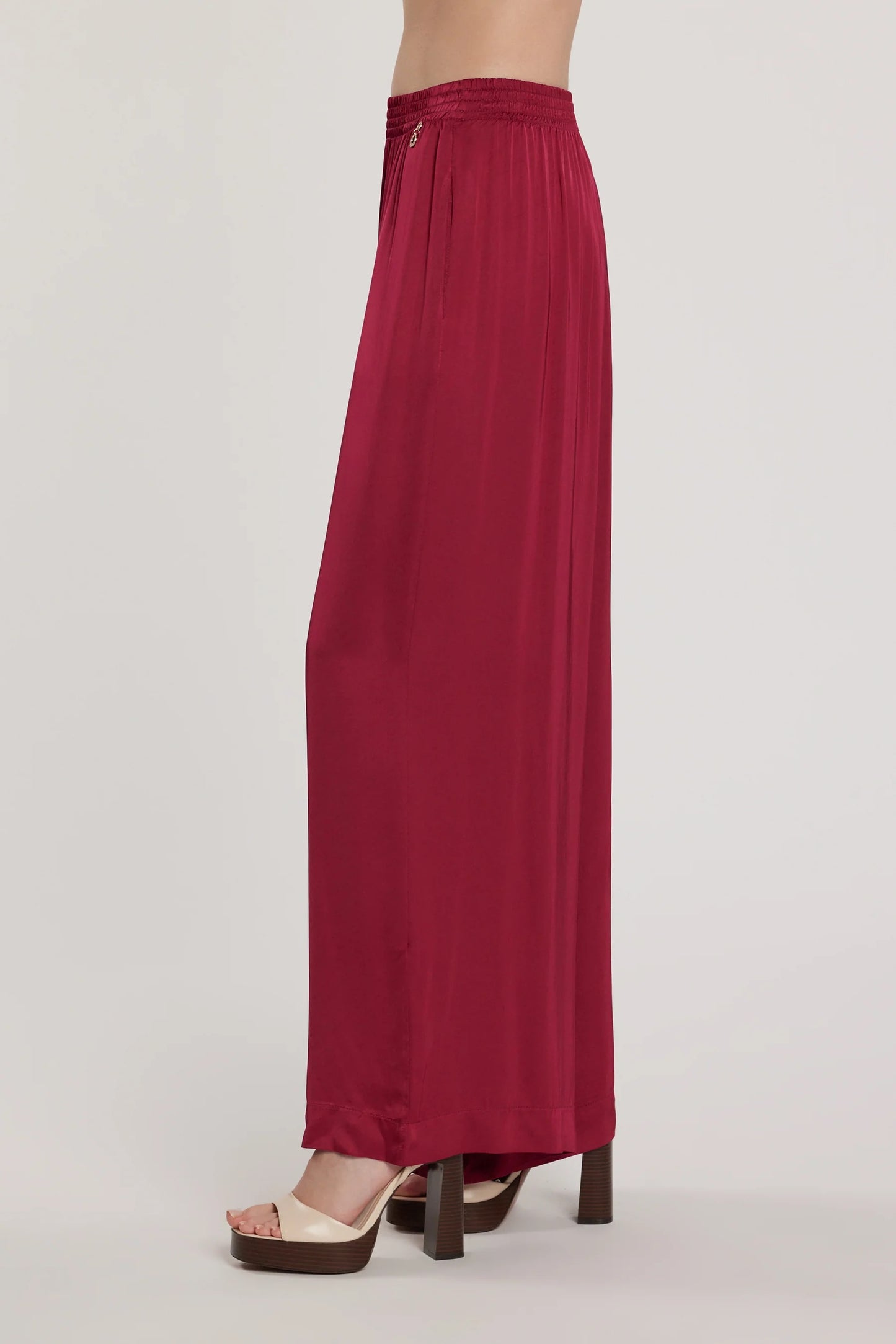 Pantalone MAURICES vita alta con elastico più tasche palazzo