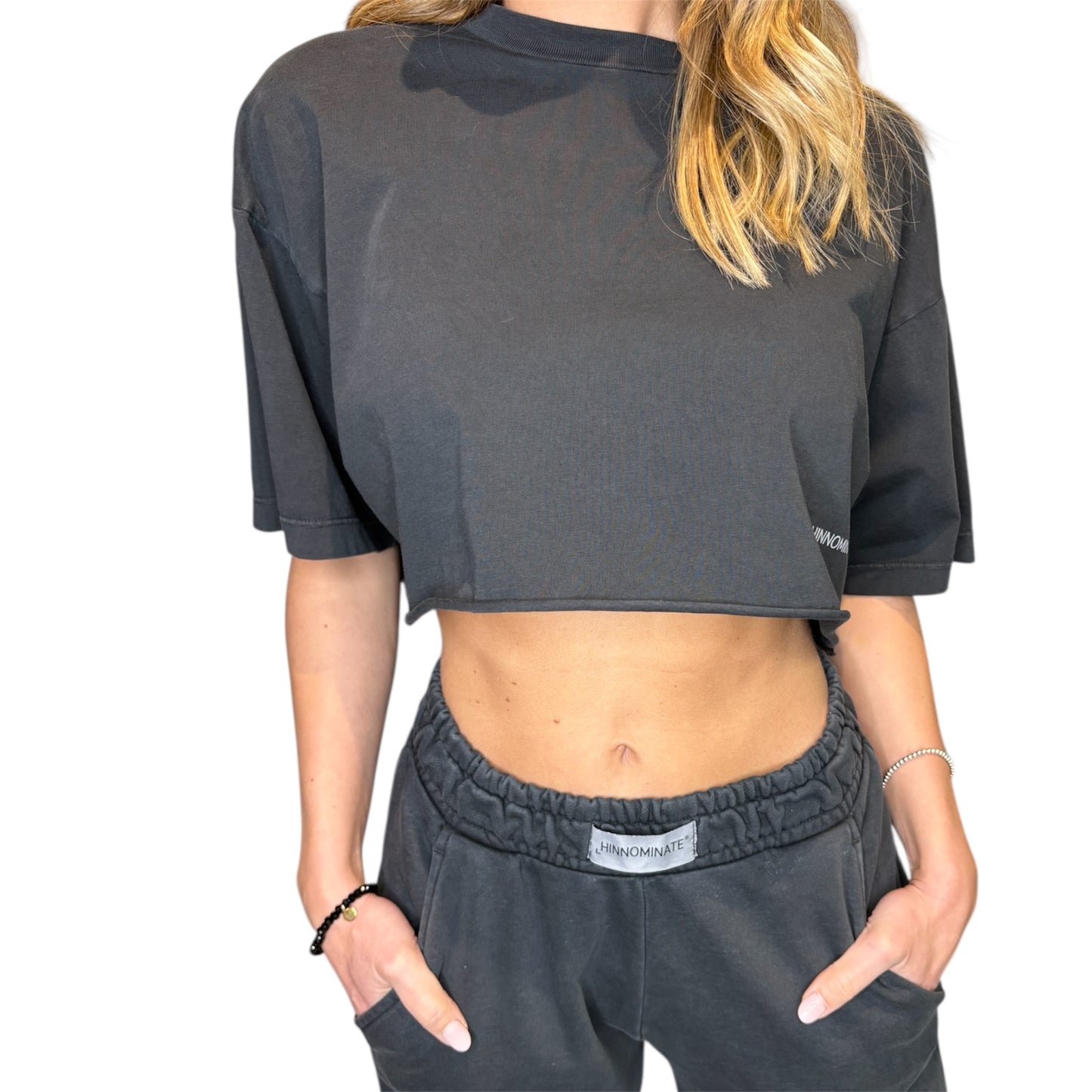 TSHIRT CROP GRIGIO FUMO HINNOMINATE