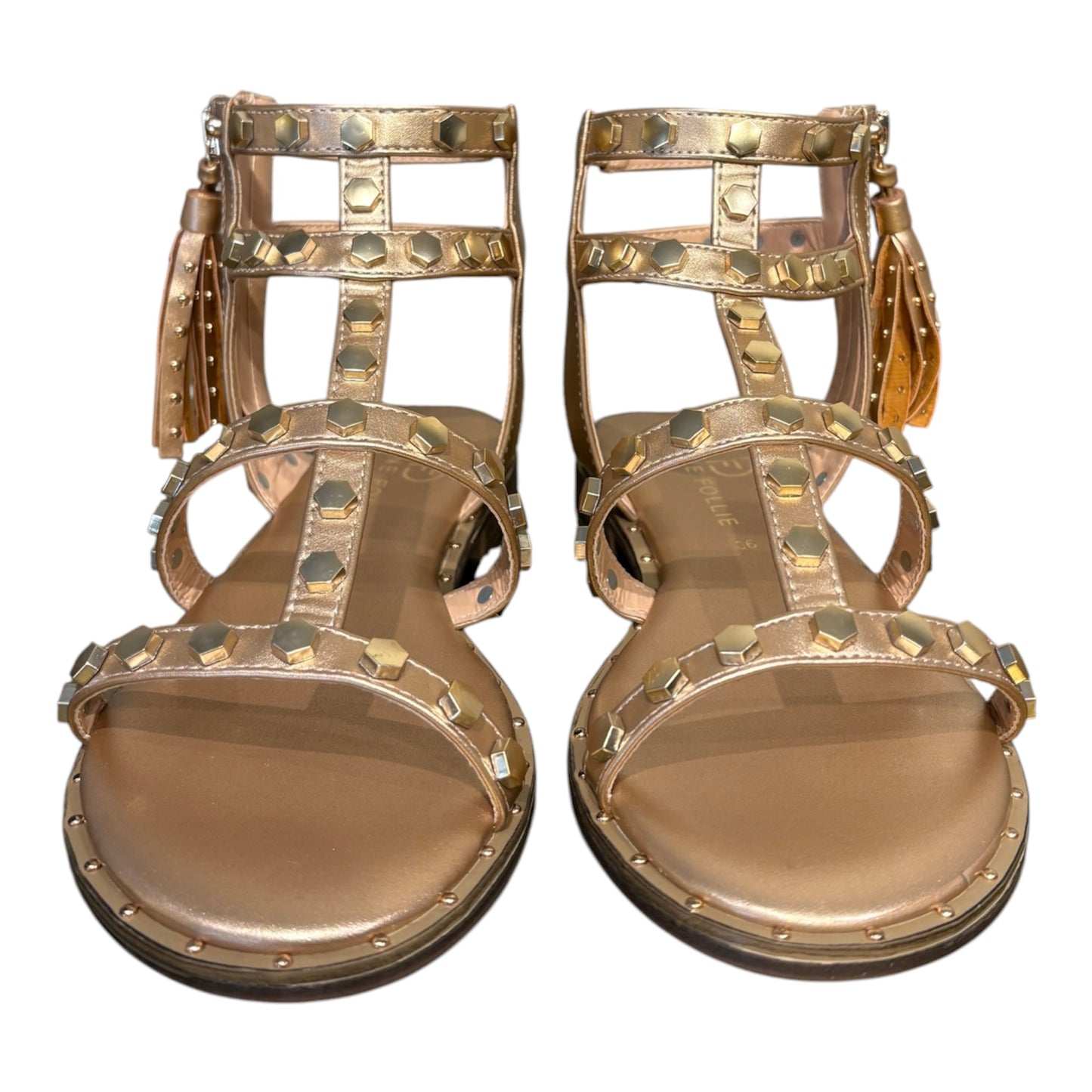 SANDALI FLAT ORO ROSA