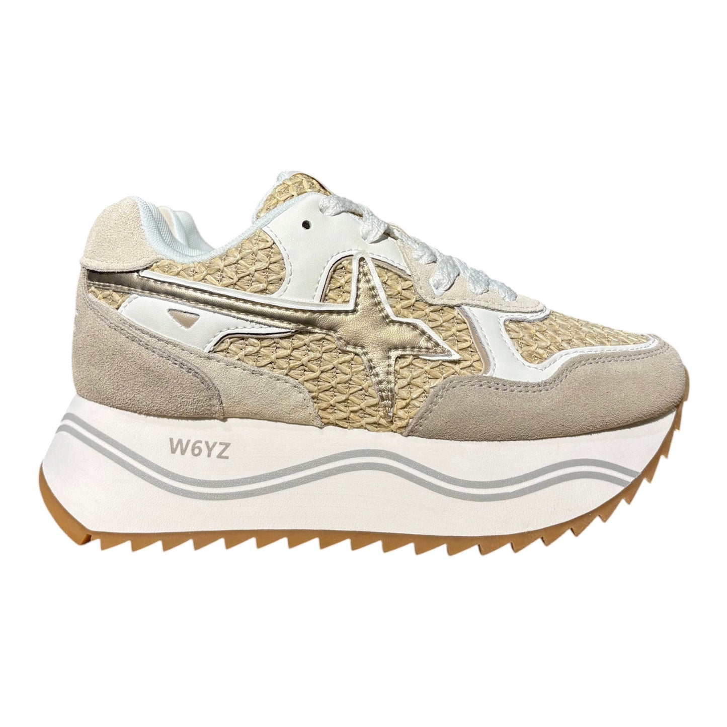 SNEAKERS PLATFORM RAFIA CIPRIA WHITE