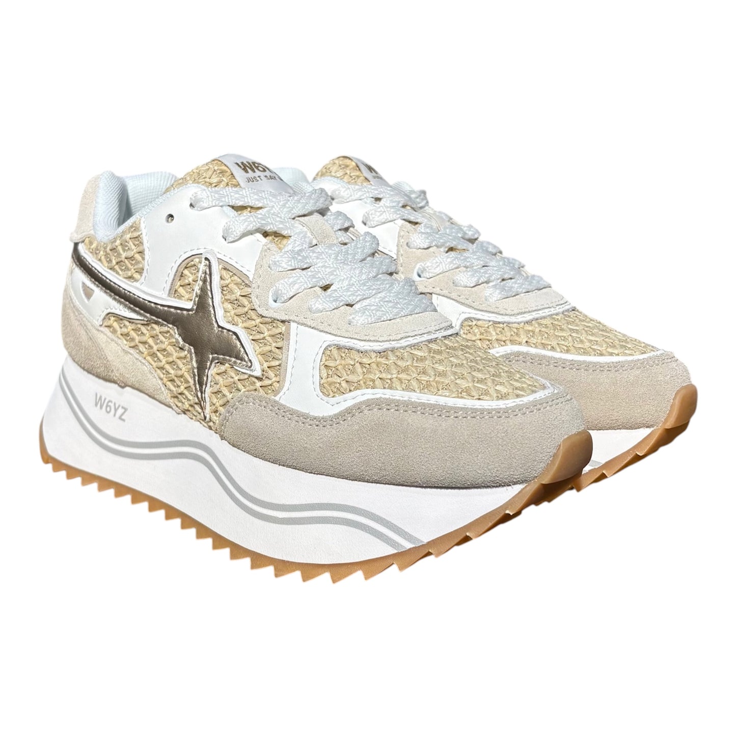 SNEAKERS PLATFORM RAFIA CIPRIA WHITE