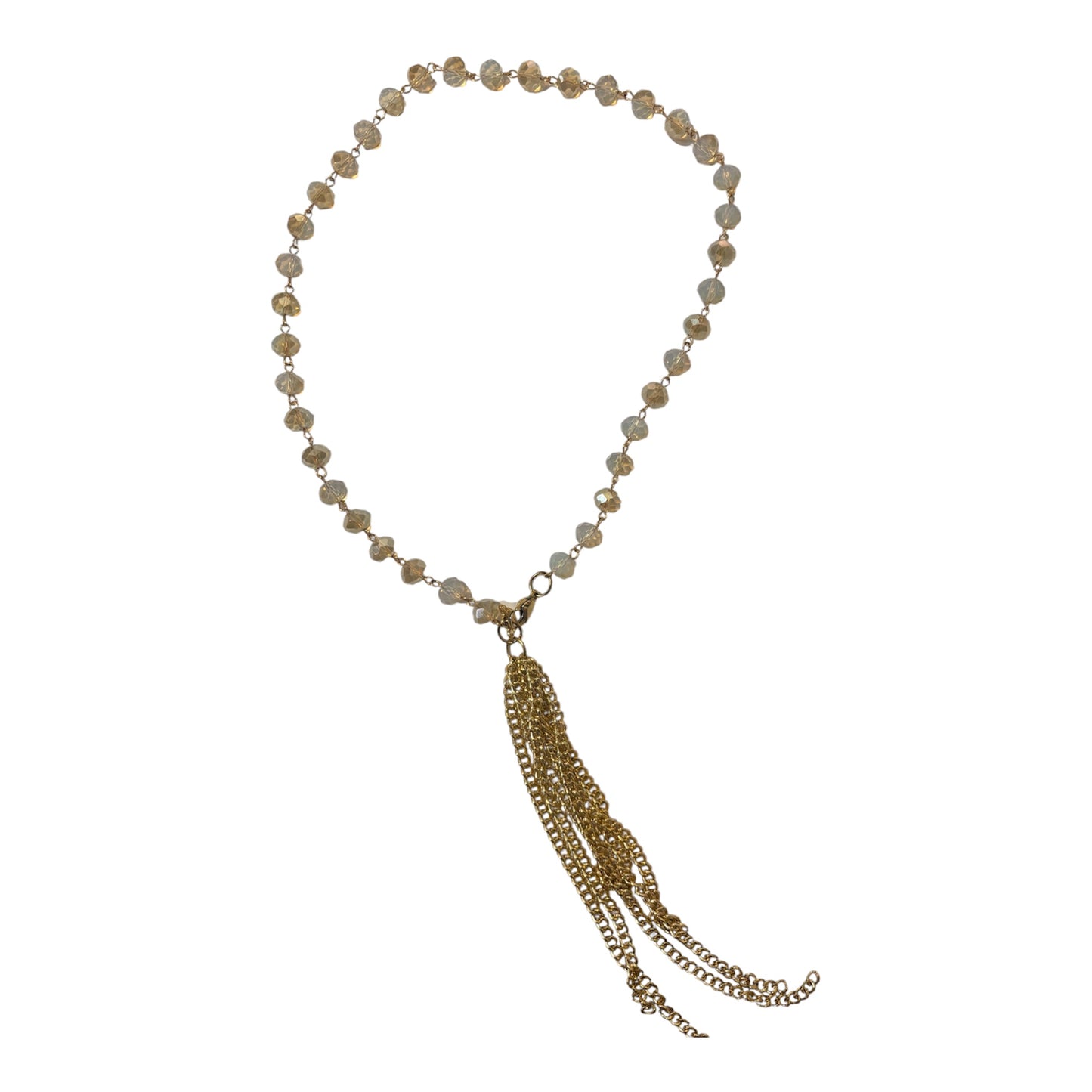 COLLANA CORTA DAI RIFLESSI ORO CON NAPPINA