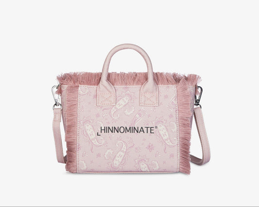 MINI SHOPPER HINNOMINATE CON STAMPA BANDANA ROSA CON FRANGE