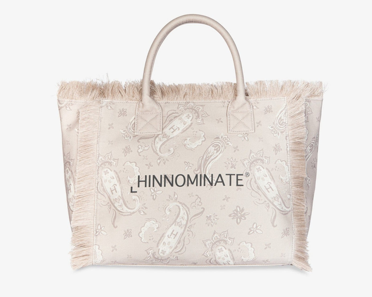 BORSA SHOPPER HINNOMINATE CON STAMPA BANDANA BEIGE
